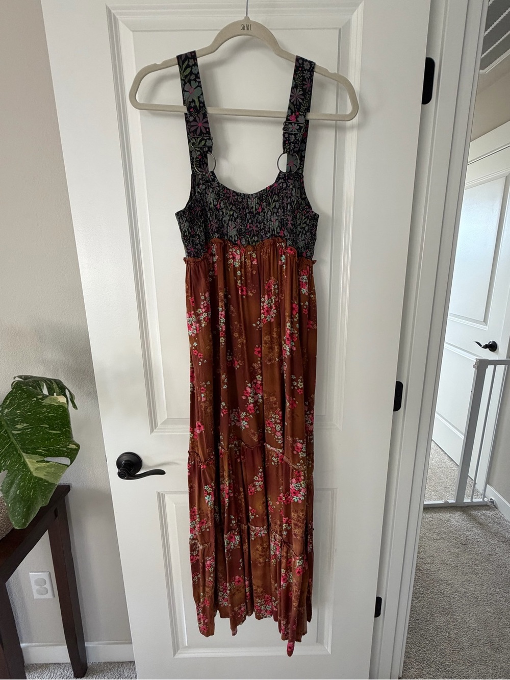 Natural Life Eliza Maxi Dress in Indigo Chestnut Floral - Picture 3 of 6